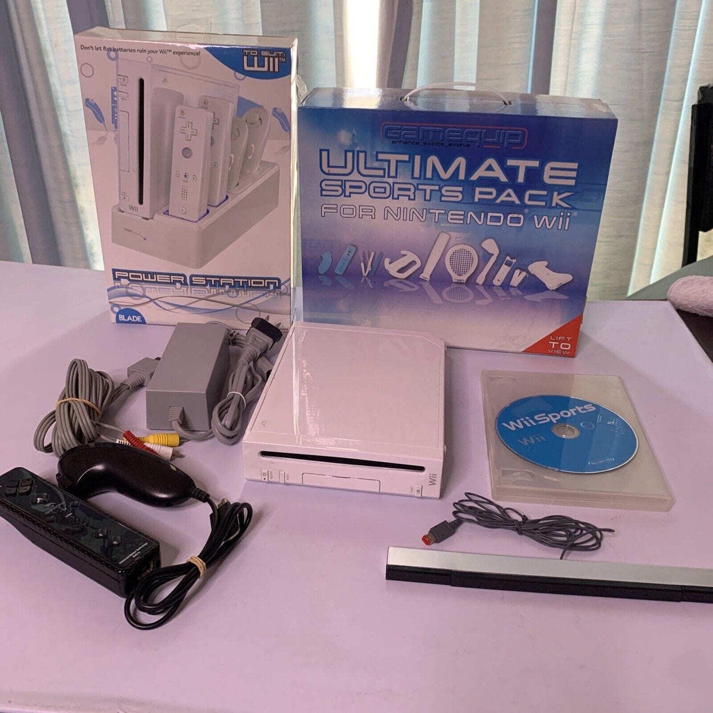 Nintendo Wii Sports PAL Console Bundle with Accessories, Controllers & Chargers