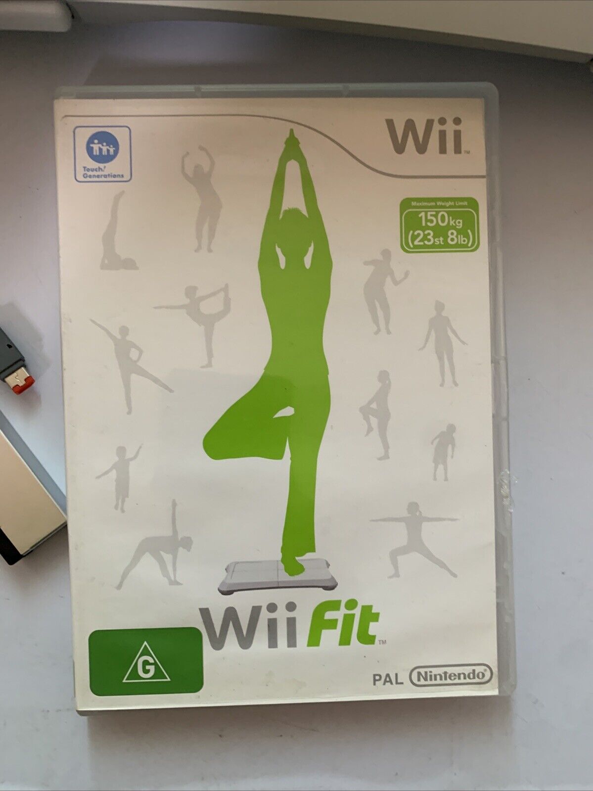 Nintendo Wii Fit Console Bundle + Controllers, AV Cables, Balance Board, Dumbell