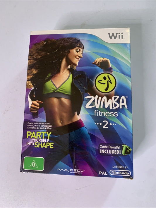 ZUMBA Fitness 2 with Fitness Belt Nintendo Wii PAL Game Complete NEW Sealed