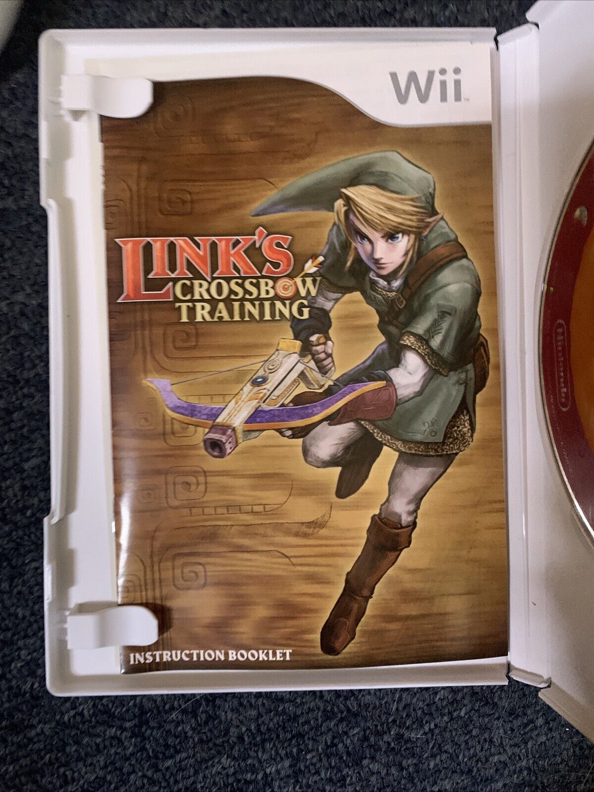 Link's Crossbow Training Game + Nintendo Wii Zapper PAL Game Complete