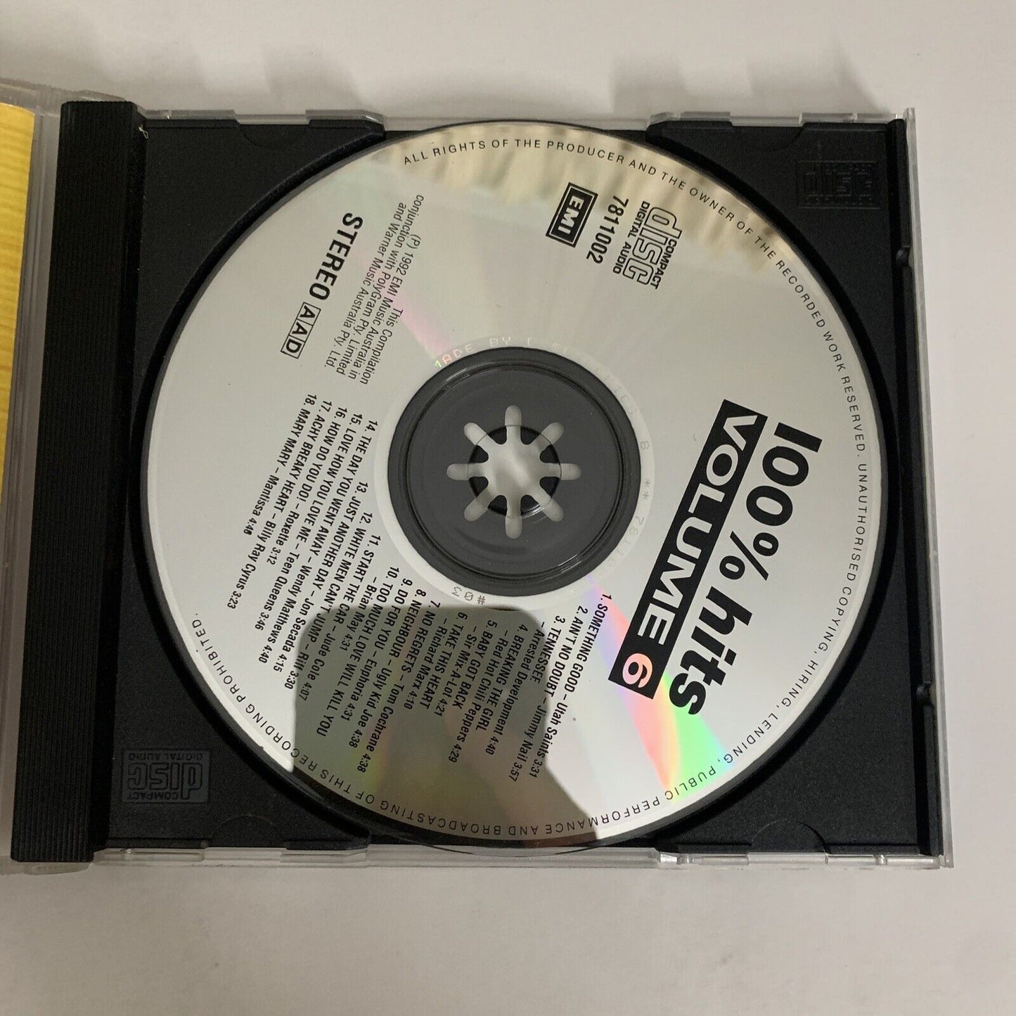 100% Hits Volume Six (CD, 1992) Album