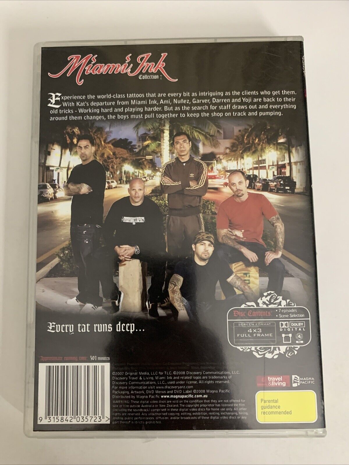 Miami Ink : Collection 7 (DVD, 2007, 3-Disc) Region 4