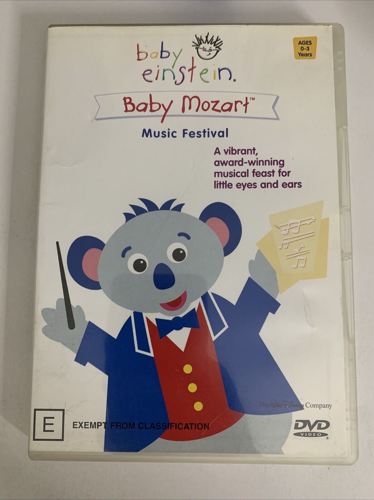 Baby Einstein Mozart Music Festival (DVD, 2002) Disney Early Edu All Regions