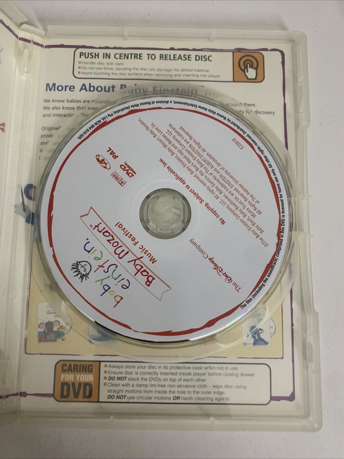 Baby Einstein Mozart Music Festival (DVD, 2002) Disney Early Edu All Regions