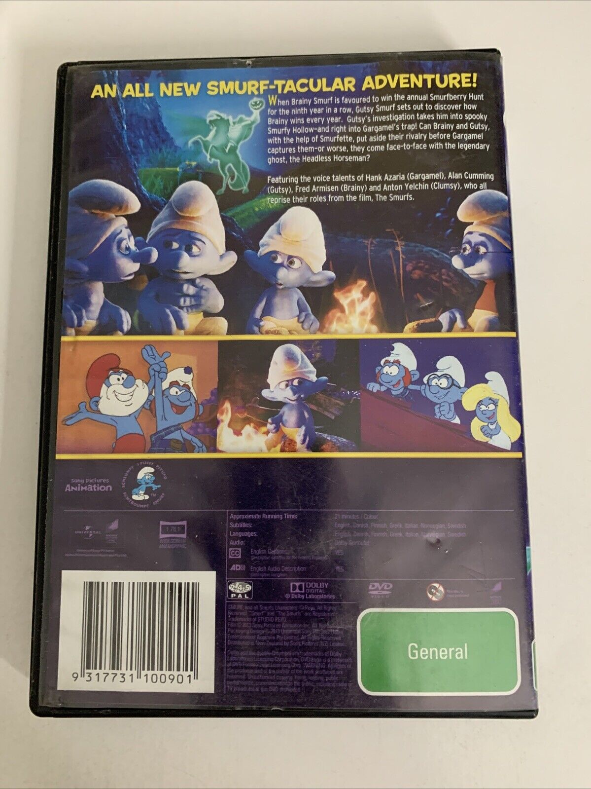 The Smurfs : The Legend of Smurfy Holllow (DVD, 2013) Animated Movie Region 4