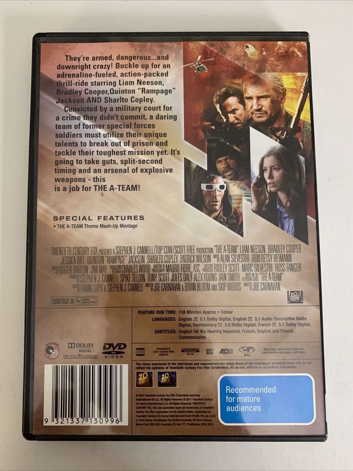 The A-Team (DVD, 2008) Liam Neeson, Bradley Cooper, Quinton Jackson  Region 4