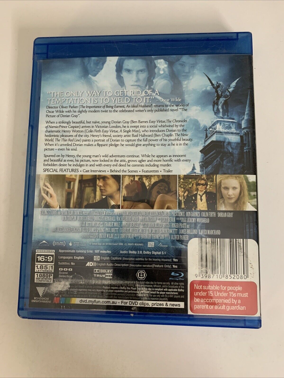 Dorian Gray (Blu-ray, 2009) Ben Barnes, Colin Firth  Region B