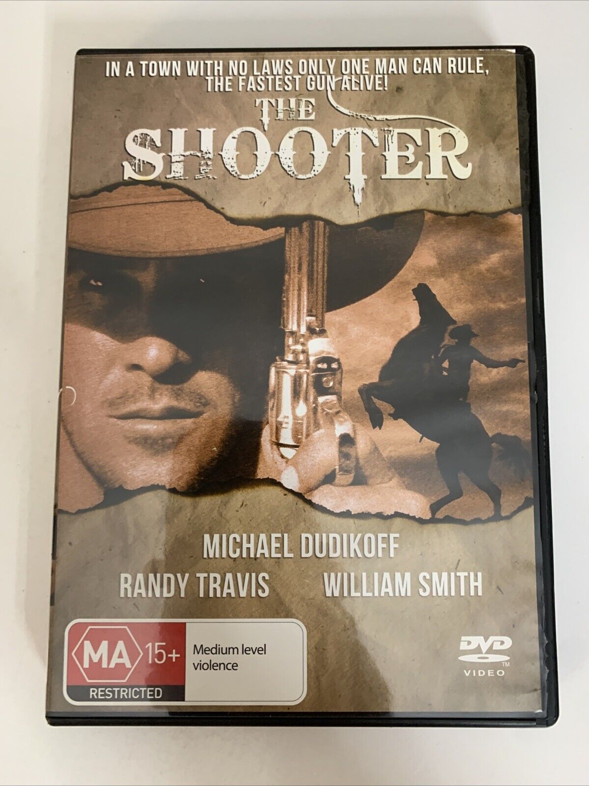The Shooter (DVD, 1997) Michael Dudikoff, Randy Travis, Valerie Wildman Region 4