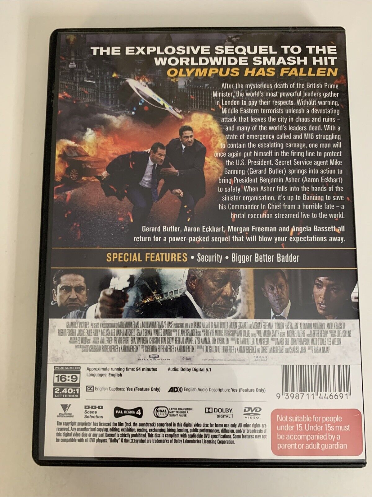 London Has Fallen (DVD, 2016) Gerard Butler, Aaron Eckhart, Morgan Freeman