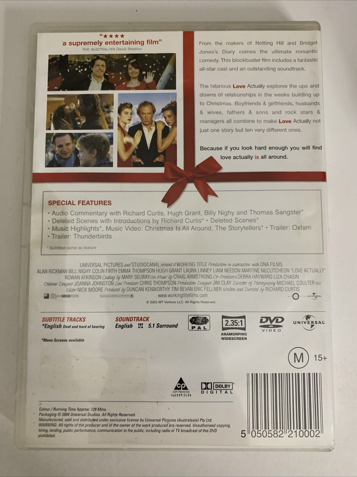 Love Actually (DVD, 2003) Liam Neeson, Colin Firth, Emma Thompson, Bill Nighy