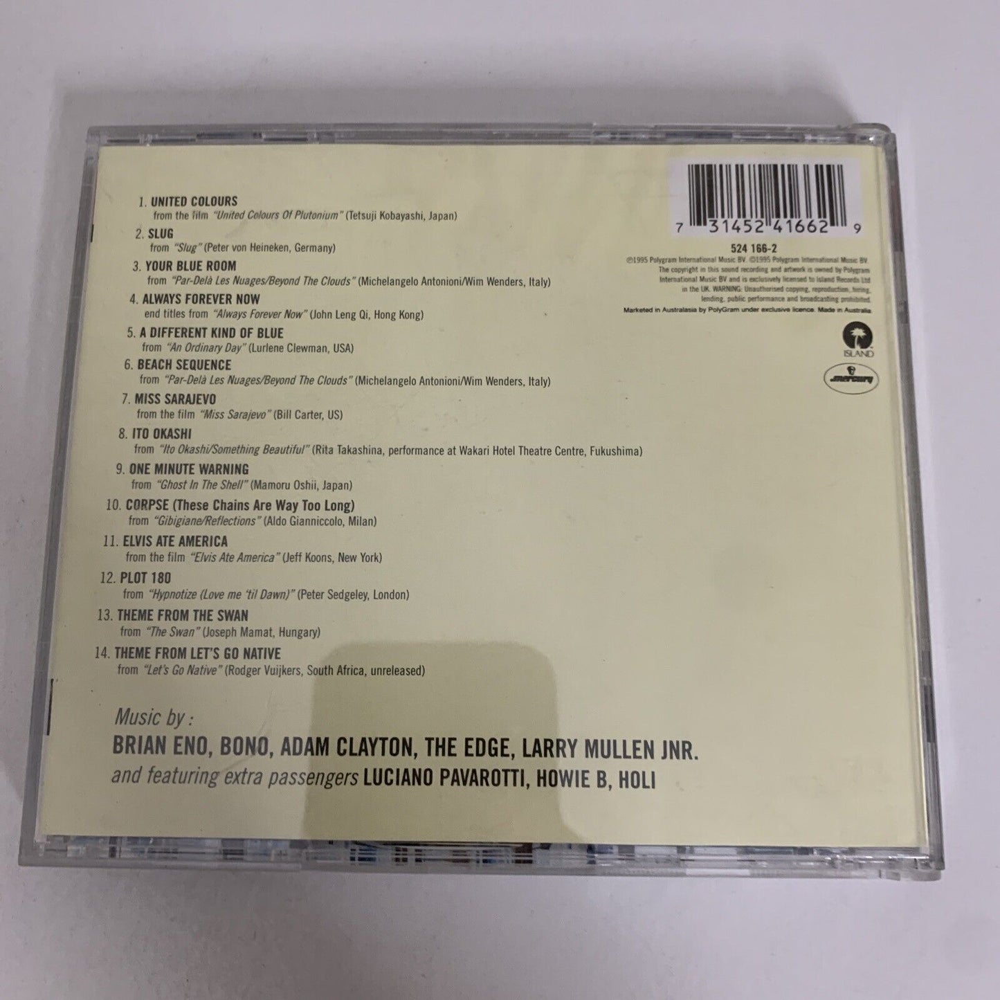 Passengers – Original Soundtracks 1 (CD, 1995) Album