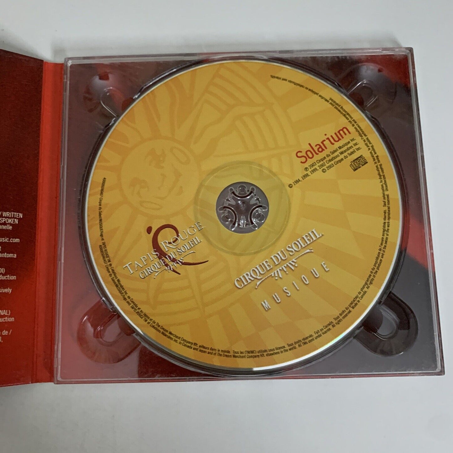 Cirque Du Soleil – Tapis Rouge: Solarium (CD, 2003) Album Digipak