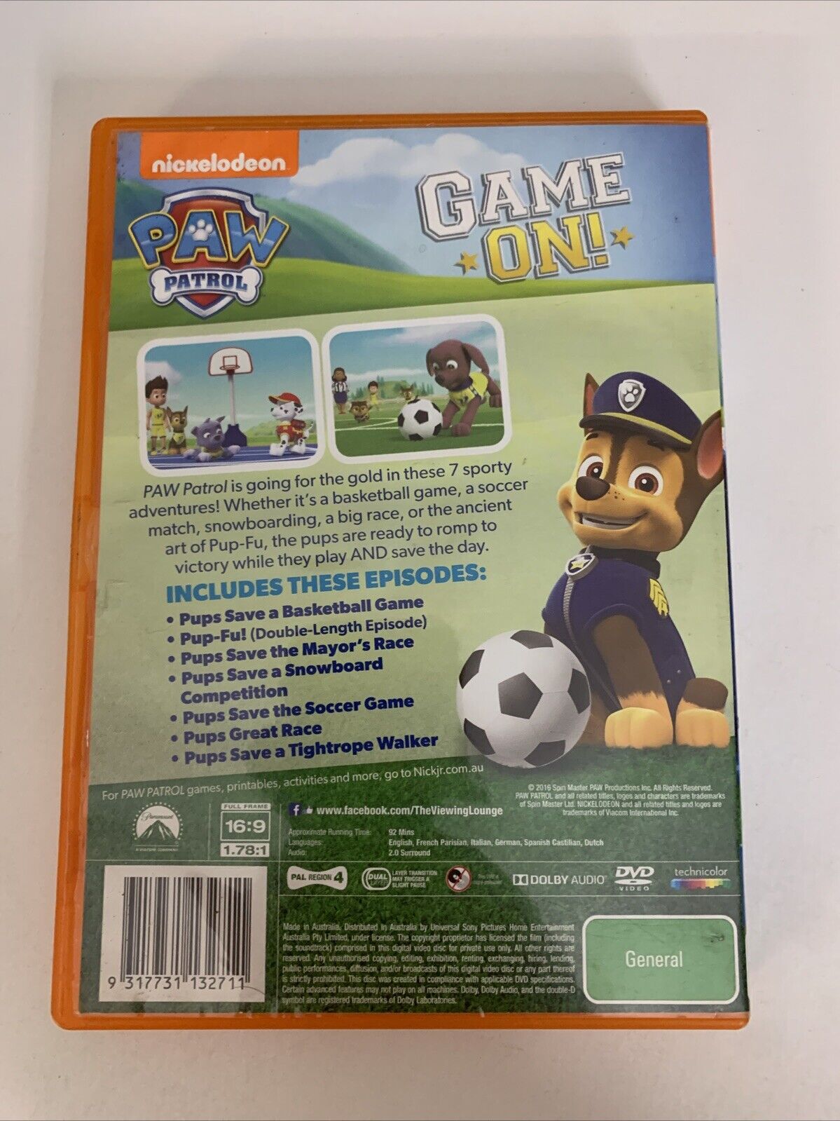Paw Patrol Game On! (DVD, 2016) Nickelodeon Animation  Region 4