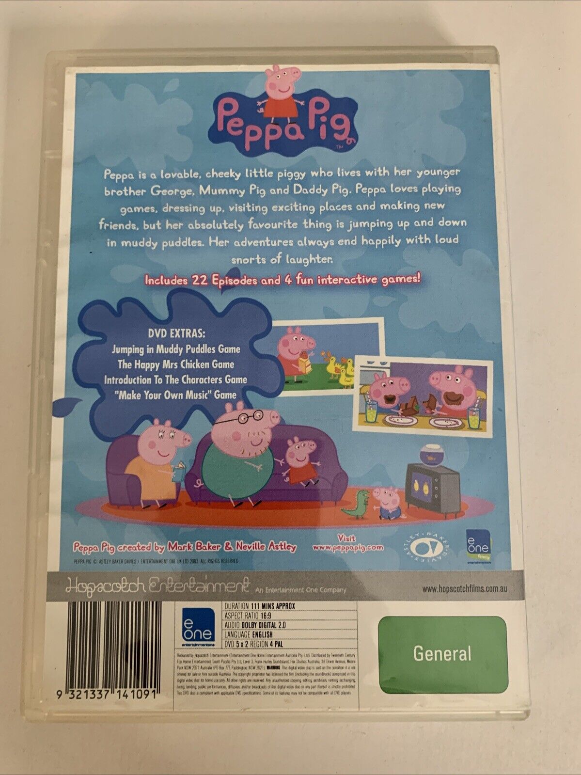 Peppa Pig Piggy Back Pack : Collection 1 (DVD, 2005, 2-Disc) Region 4