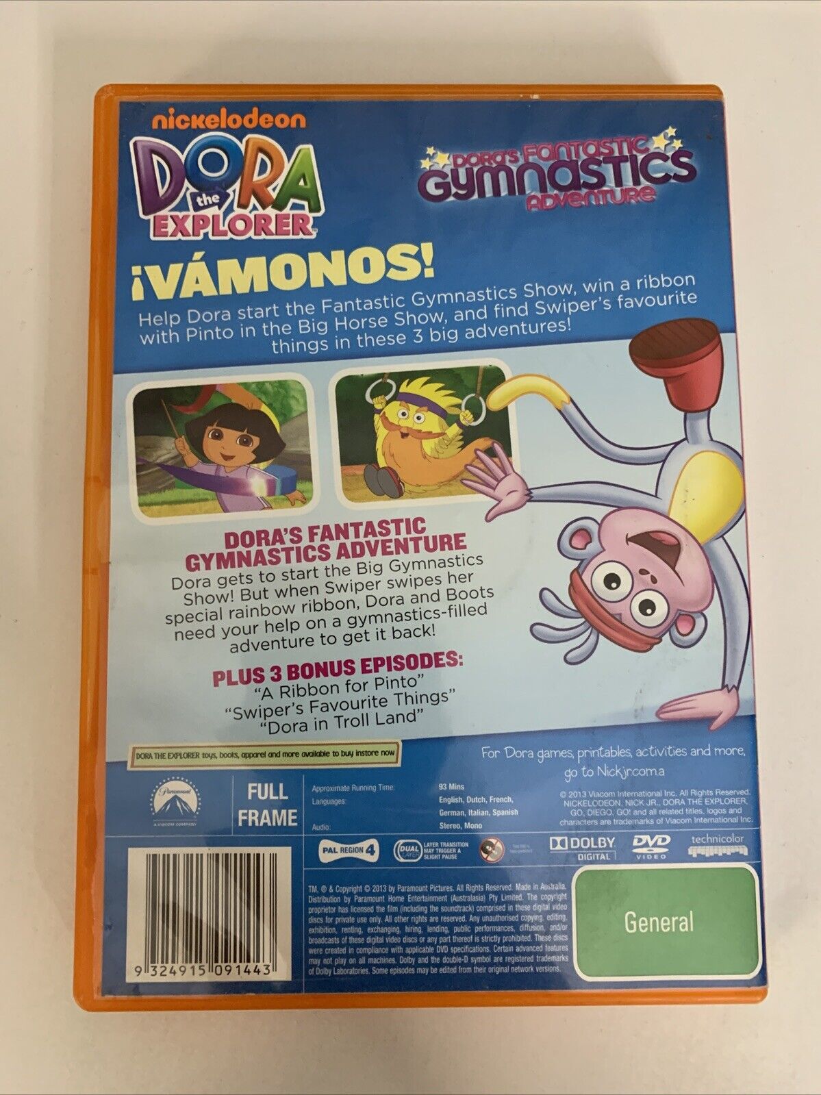 Dora The Explorer : Dora's Fantastic Gymnastic Adventure (DVD, 2012)  Region 4