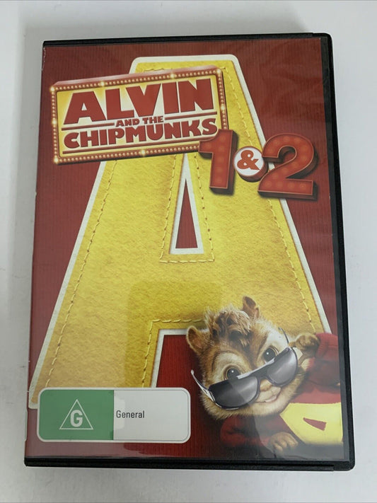 Alvin And The Chipmunks 1 & 2 The Squeakquel (DVD, 2010) Animation Region 4