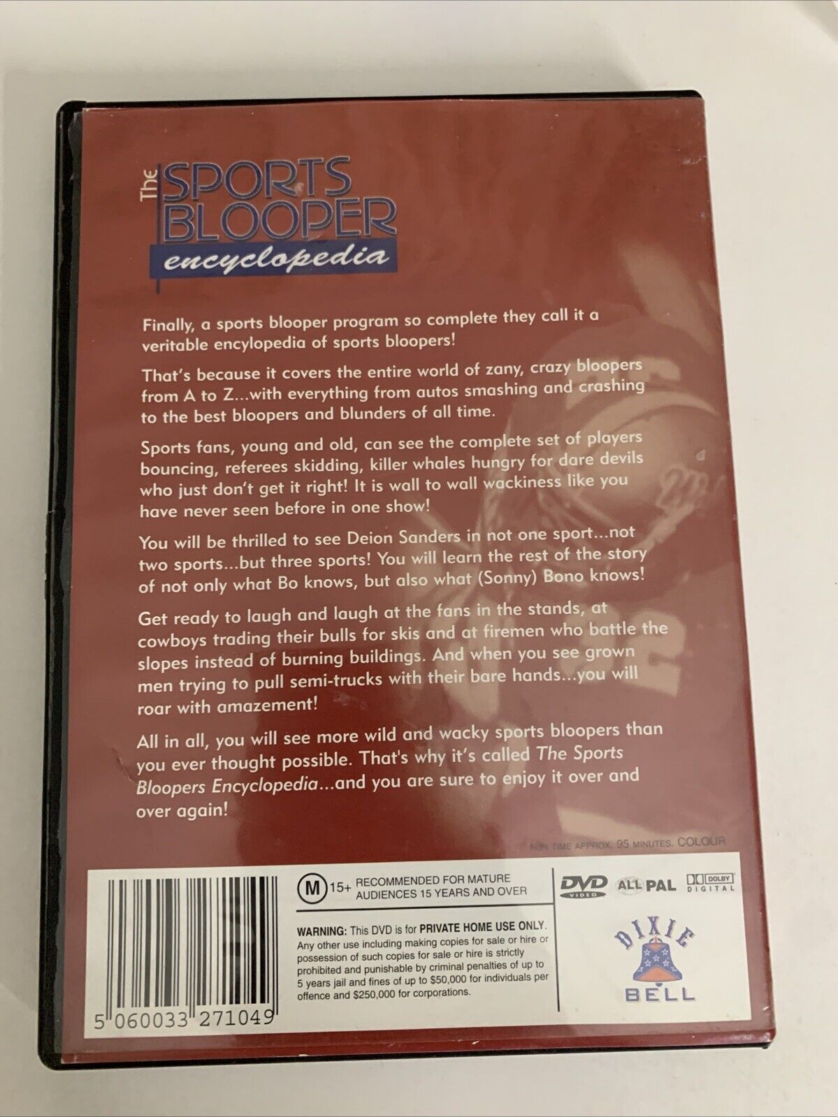 The Sports Blooper Encyclopedia (DVD) American Football Basketball Baseball