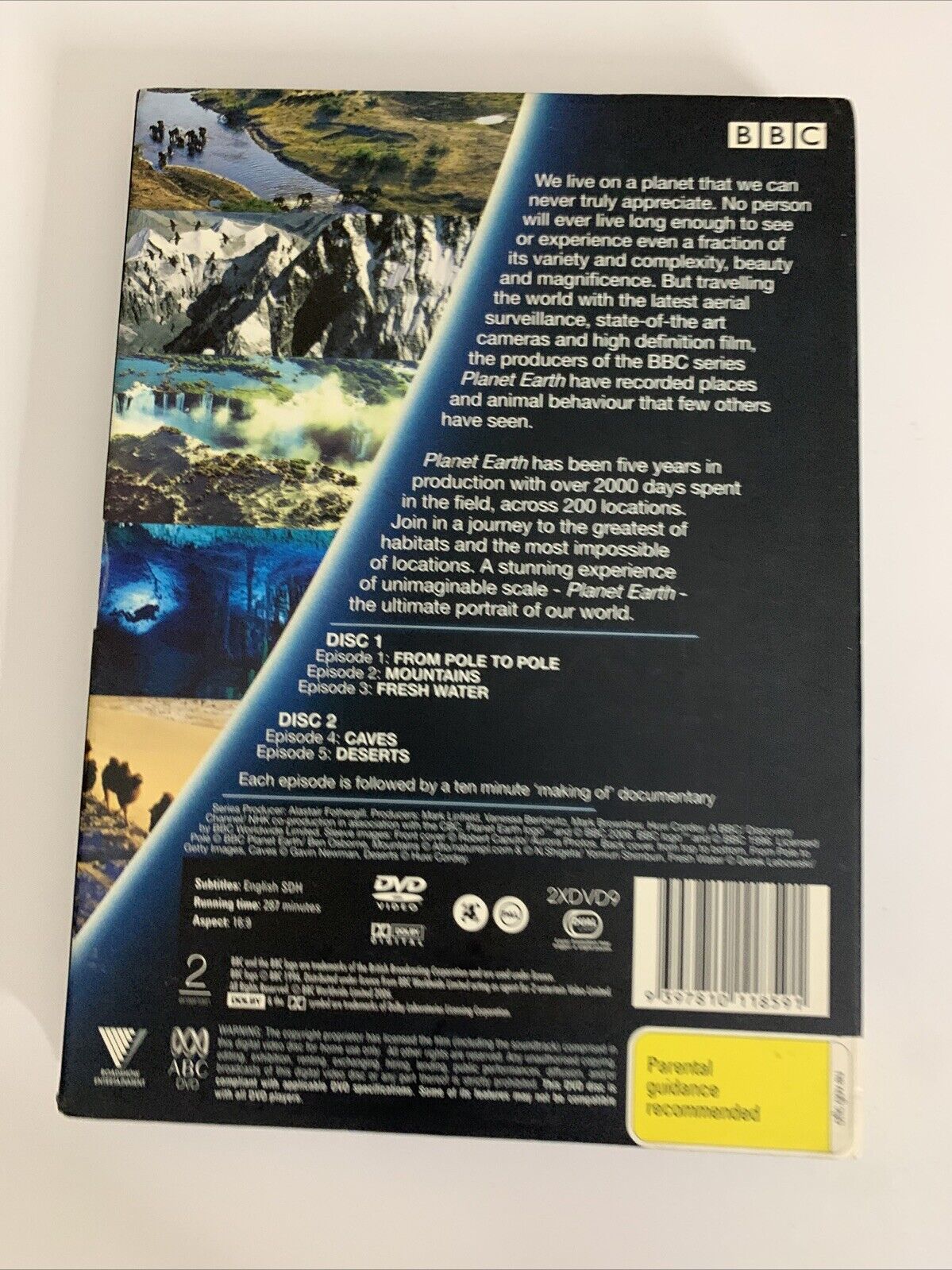 Planet Earth : Part 1 (DVD, 2-Disc) BBC David Attenborough Documentary Region 4