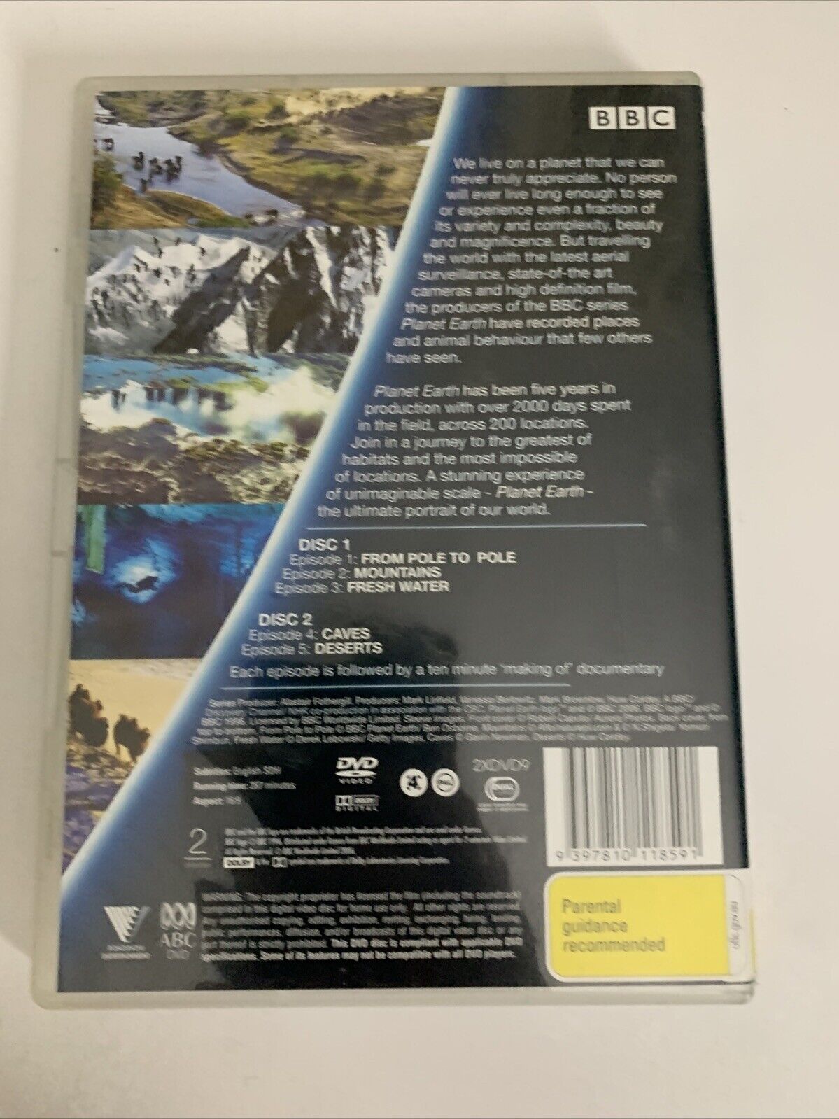 Planet Earth : Part 1 (DVD, 2-Disc) BBC David Attenborough Documentary Region 4