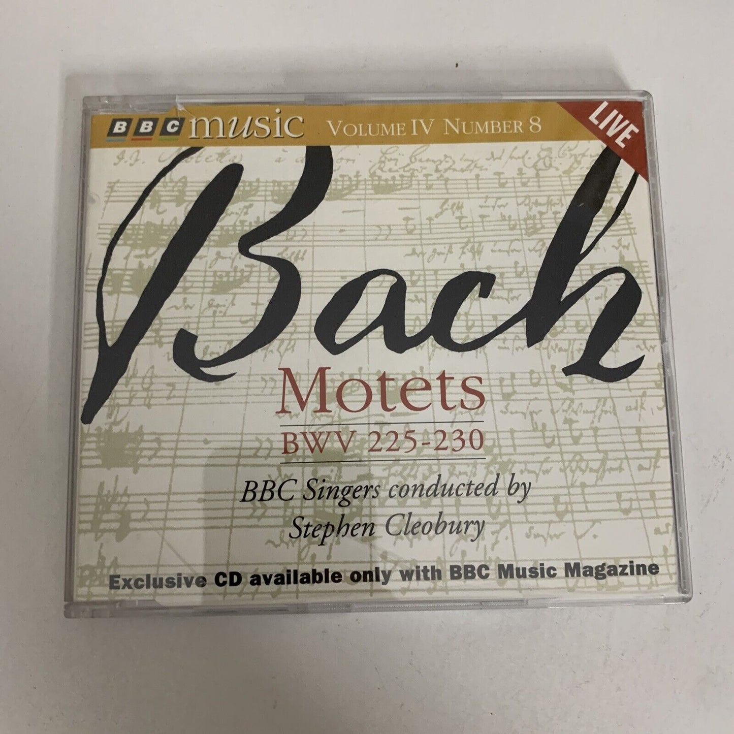 BBC Music Bach Motets BWC 225-230 (CD, 1996) BBC MM44