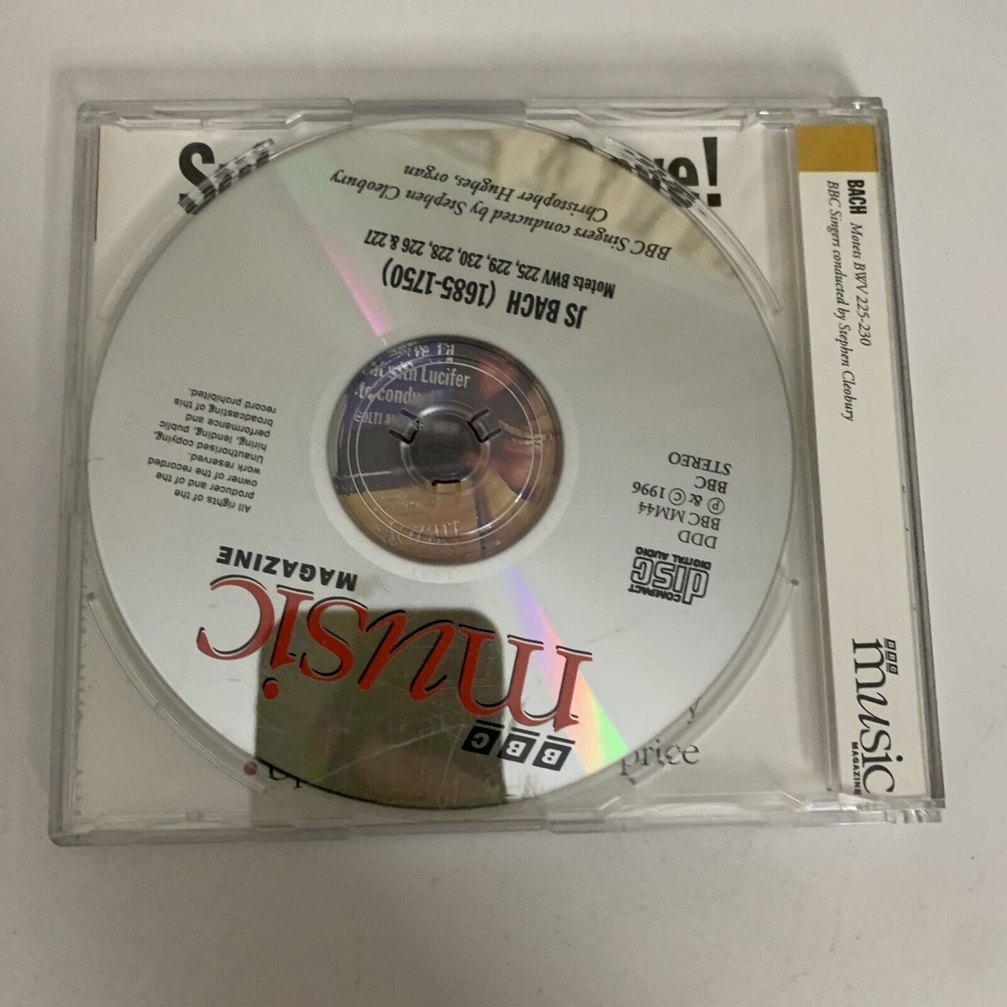 BBC Music Bach Motets BWC 225-230 (CD, 1996) BBC MM44