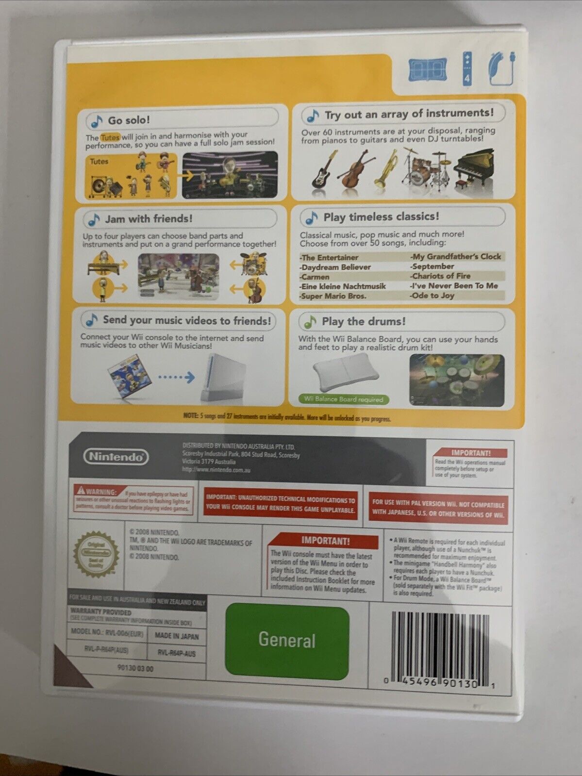 Wii Music Nintendo Wii Music PAL 2008 Game Complete
