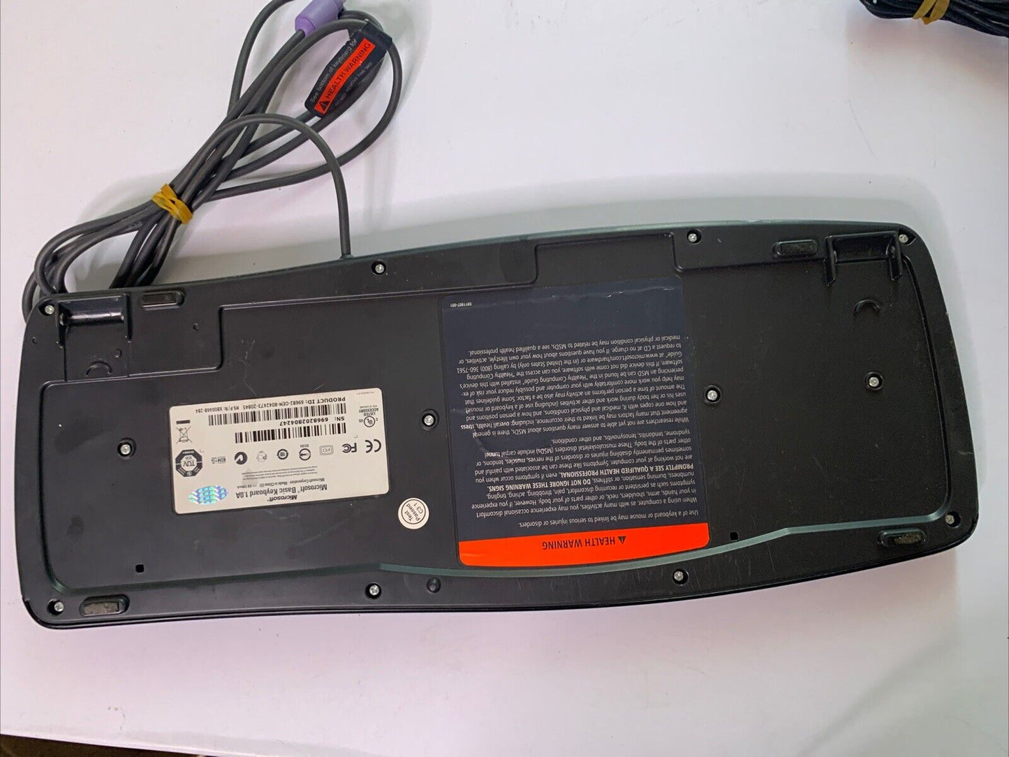 Microsoft Keyboard 1.0A Wired PS/2 X800468-284 + Microsoft USB Mouse