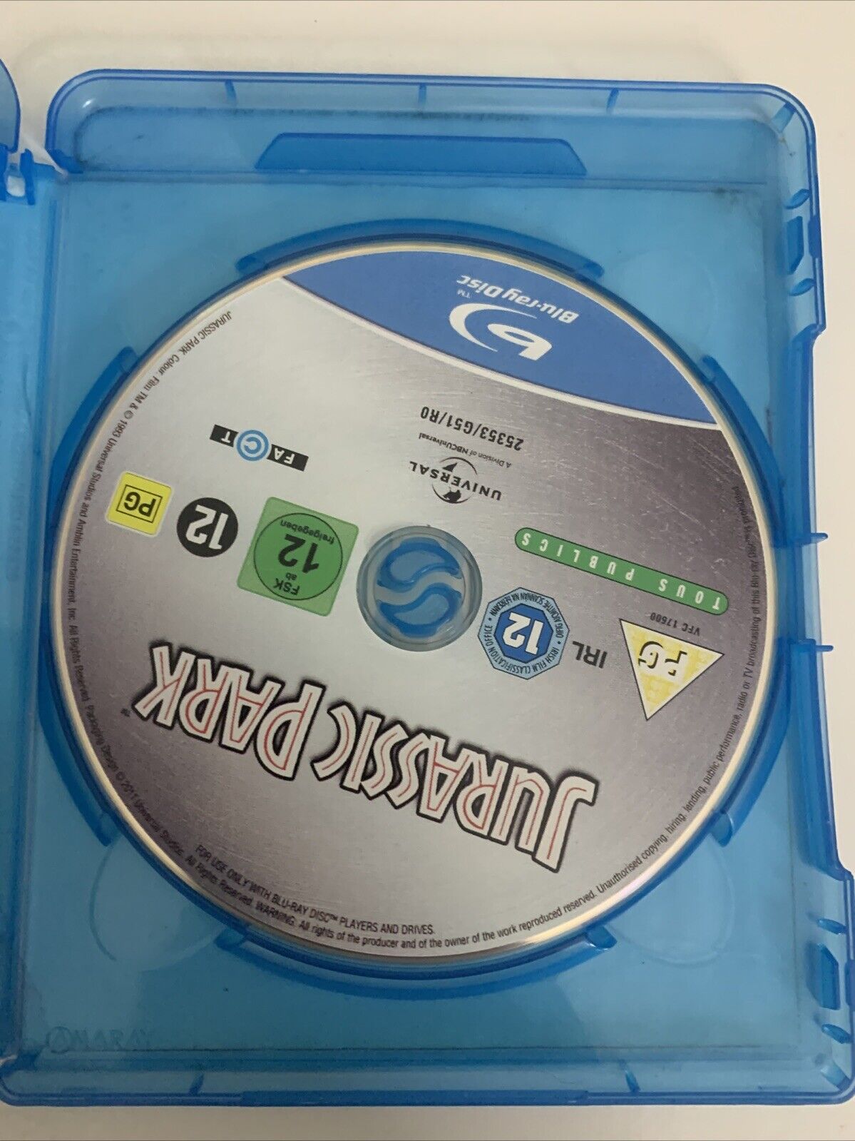 Jurassic Park (Blu-ray, 1993) Sam Neil, Jeff Goldblum  Region B