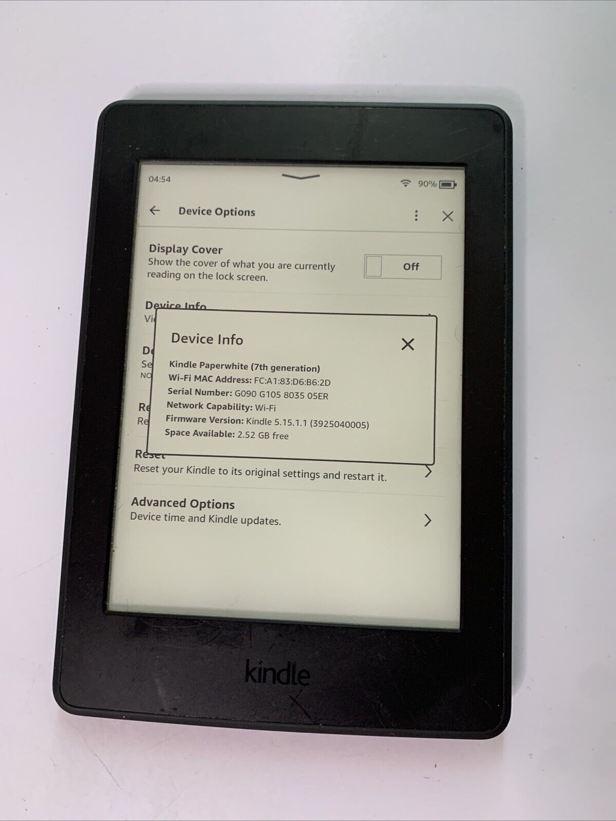 Amazon Kindle Paperwhite 7th Gen E-Reader 4GB WiFi