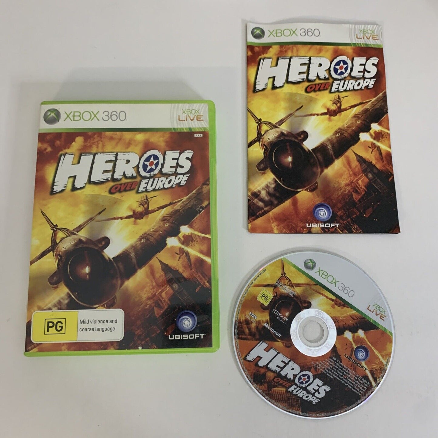 Heroes Over Europe  Microsoft XBOX 360 PAL 2009 Flight Combat Game Complete
