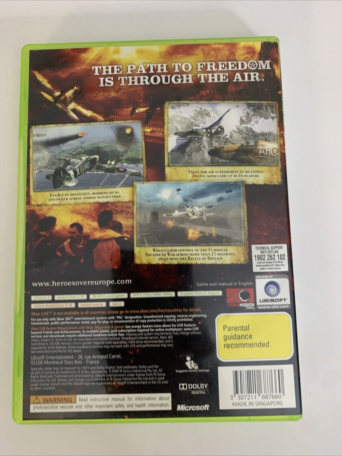 Heroes Over Europe  Microsoft XBOX 360 PAL 2009 Flight Combat Game Complete