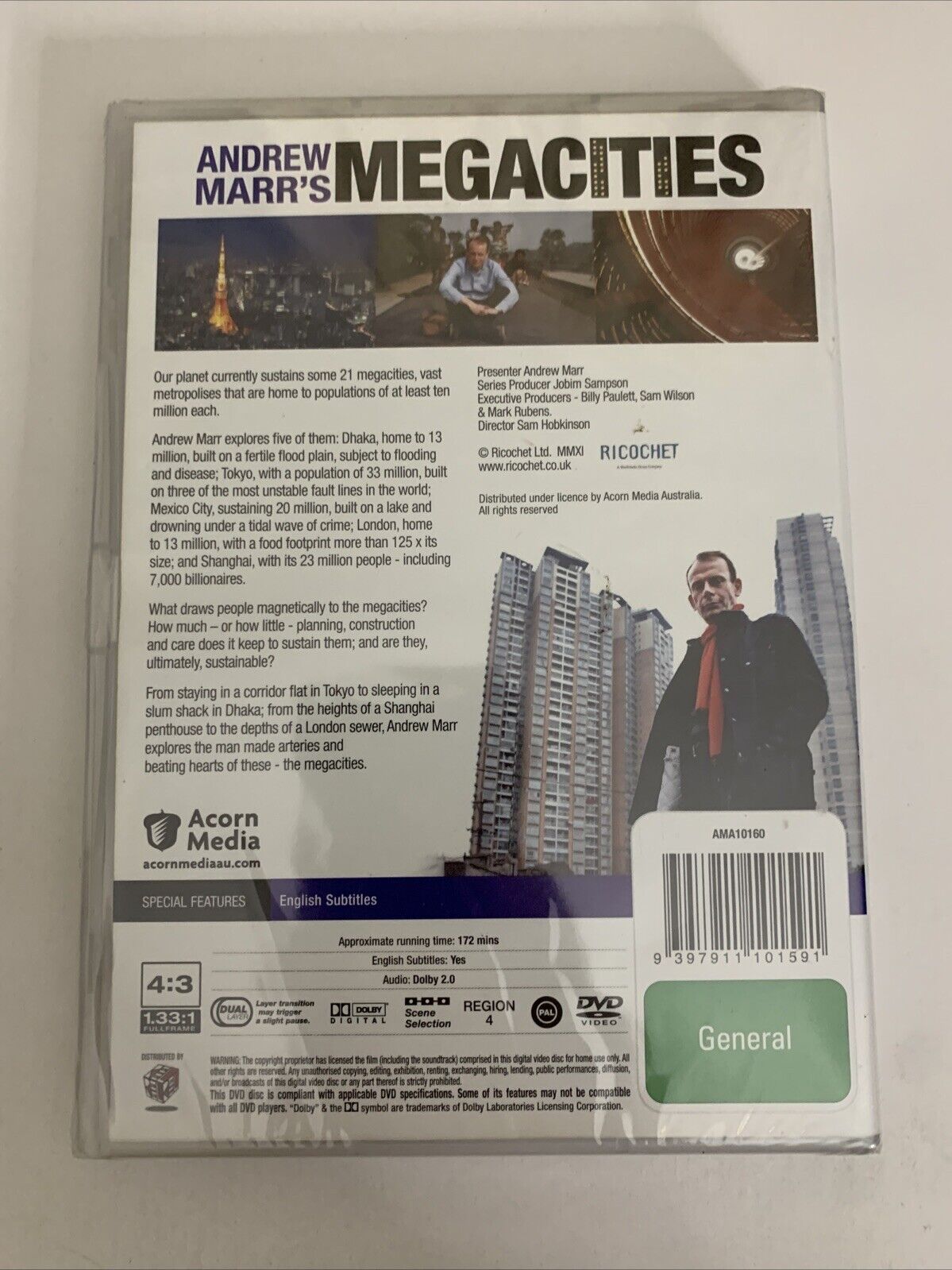 Andrew Marr's Megacities (DVD, 2011) Region 4  Brand NEW Sealed
