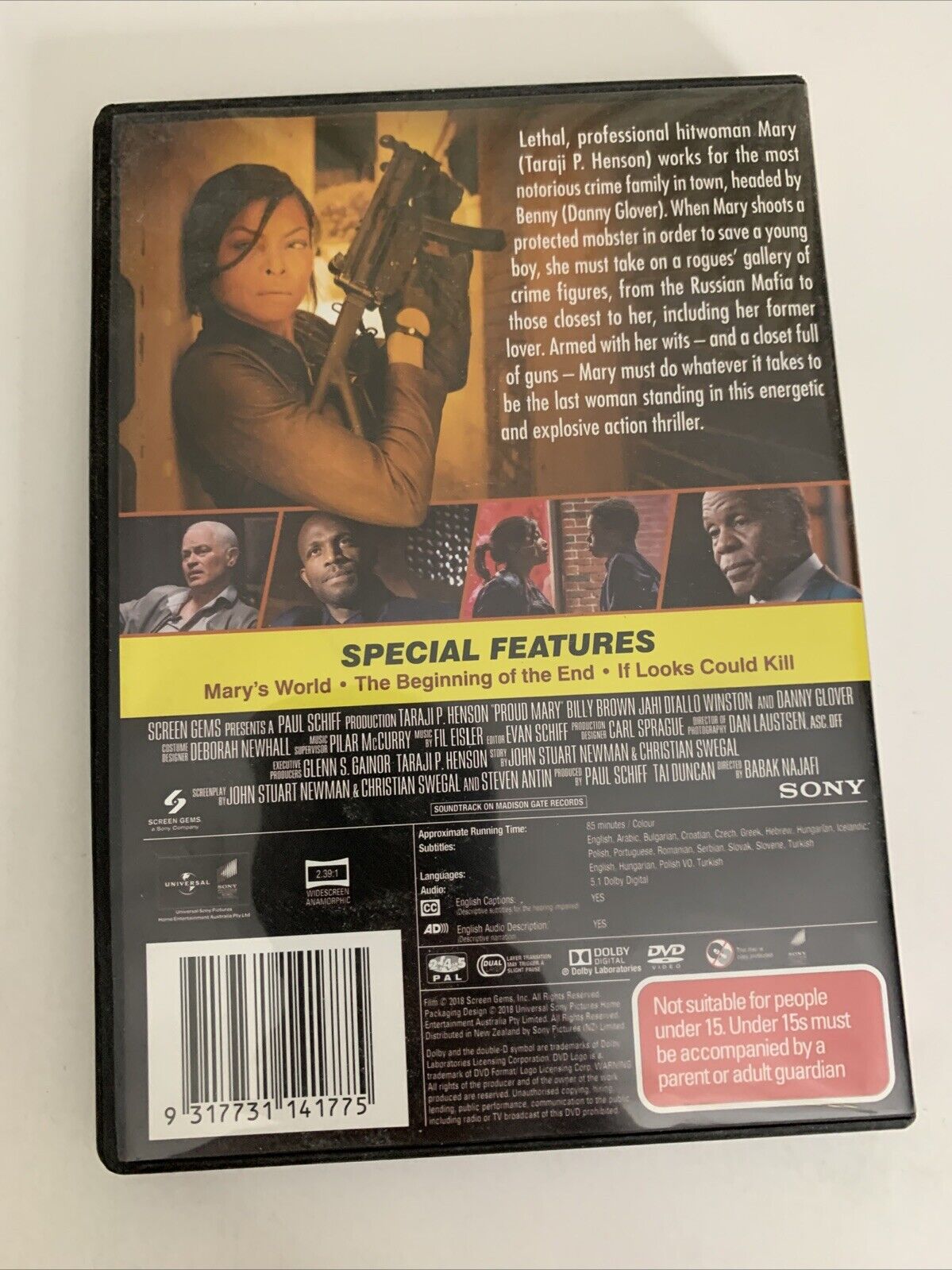 Proud Mary (DVD, 2018) Targit P. Henson, Danny Glover Region 4 &2
