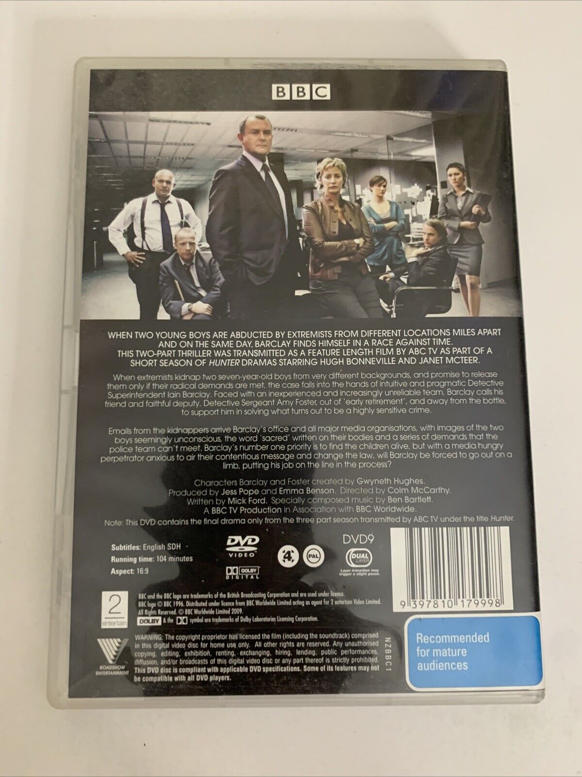 Hunter (DVD, 2008) Janet Mcteer, Hugh Bonneville BBC Drama Region 4