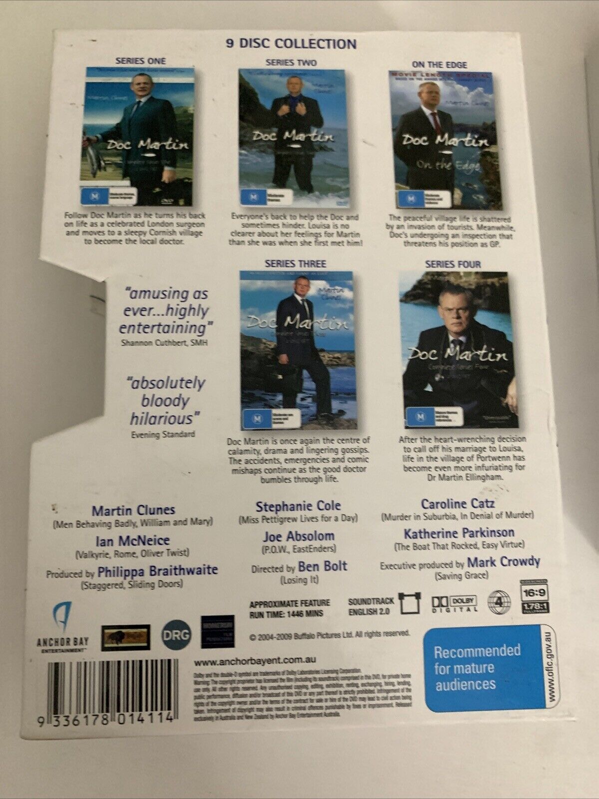 Doc Martin Comedy Cure (DVD, 2010) Series 1-4 +On The Edge Martin Clunes Region4