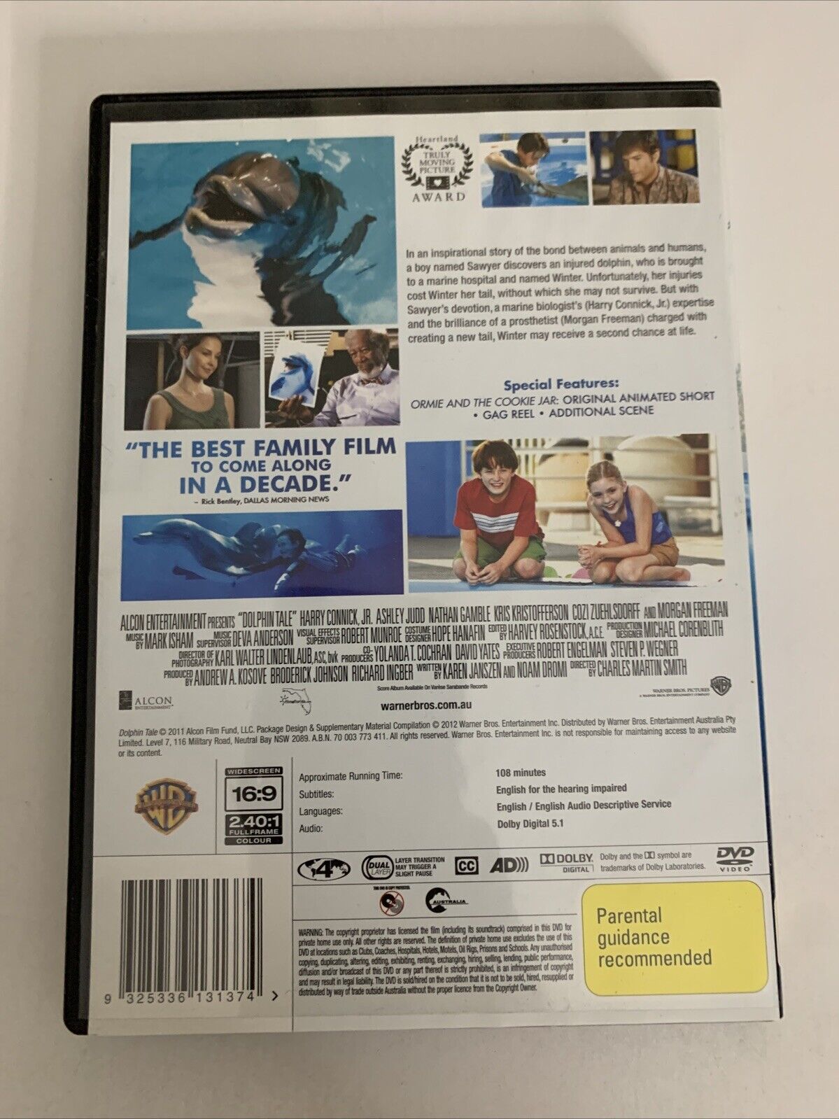 Dolphin Tale (DVD, 2011) Ashley Judd, Morgan Freeman  Region 4