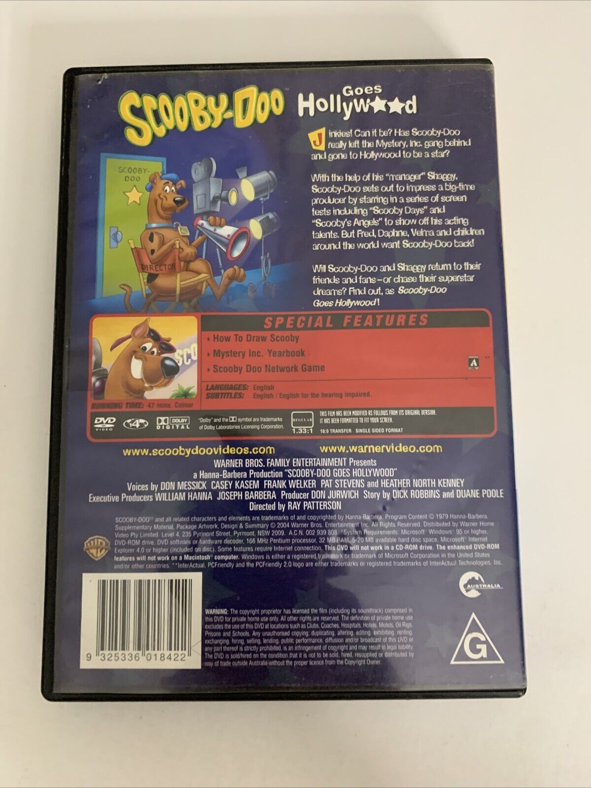 Scooby Doo Goes Hollywood (DVD, 1997) Animated Film  Region 4