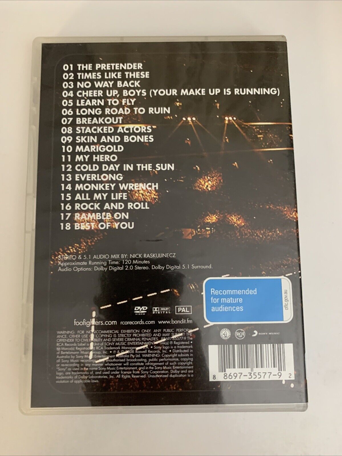 Foo Fighters Live At Wembley Stadium (DVD, 2008) All Regions