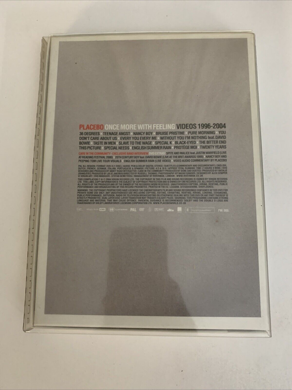 Placebo – Once More With Feeling: Videos 1996-2004  (DVD, 2004) All Regions