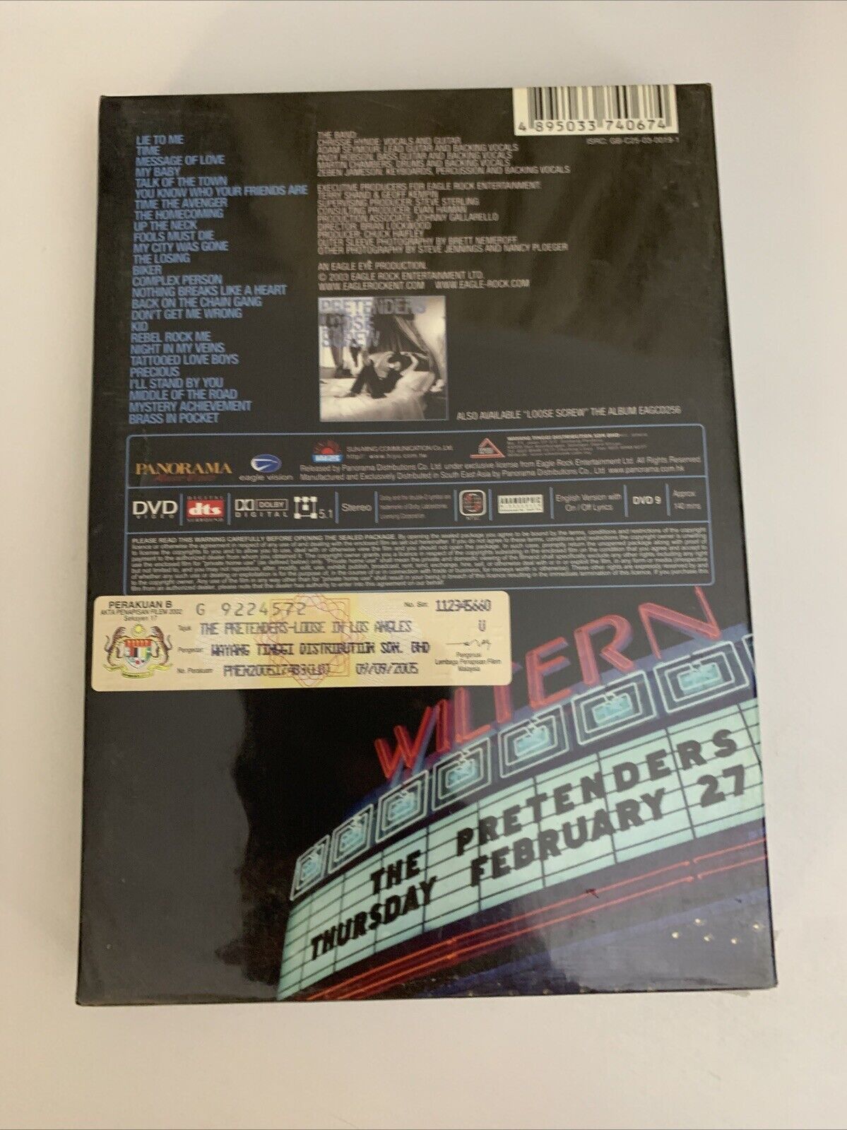 Pretenders Loose In L.A. (DVD, 2003) All Regions  NEW Sealed