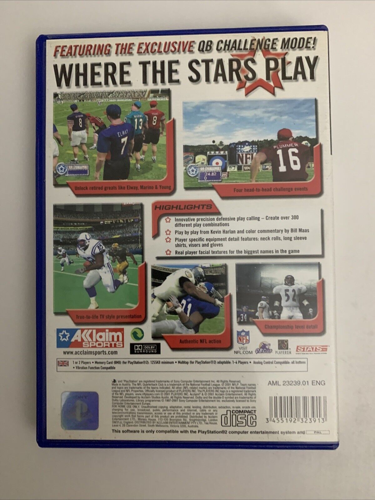 NFL QB Club 2002 PS2 Sony PlayStation 2 PAL Game Complete