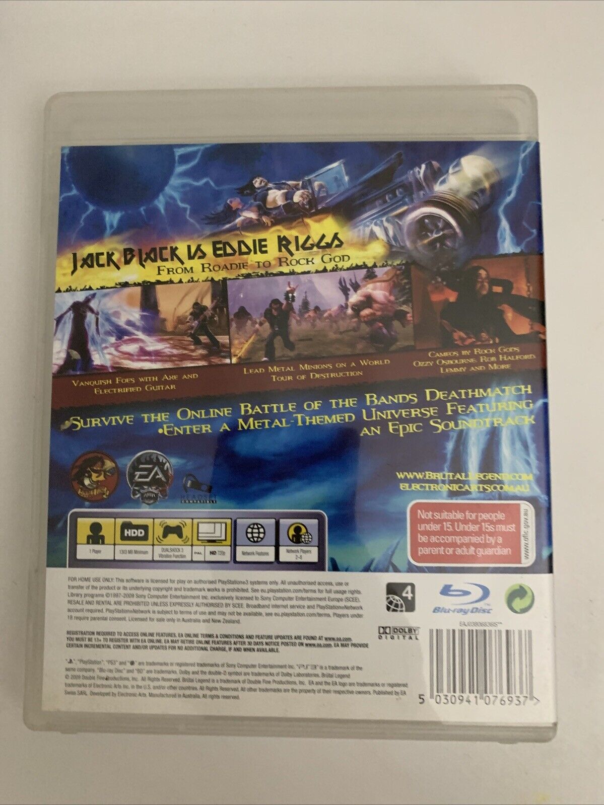 Brutal Legend  PS3 Sony PlayStation 3 2009 Game Complete