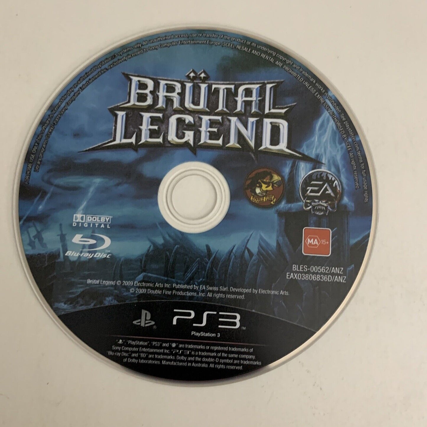 Brutal Legend  PS3 Sony PlayStation 3 2009 Game Complete
