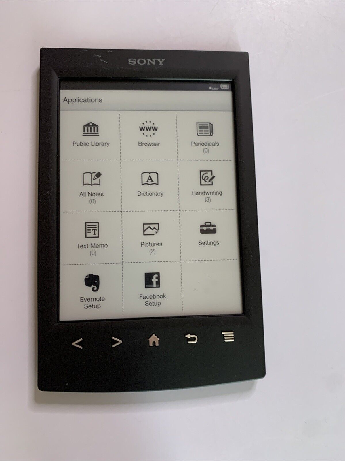 Sony Digital Book eReader 6" WiFi Touch Screen PRS-T2