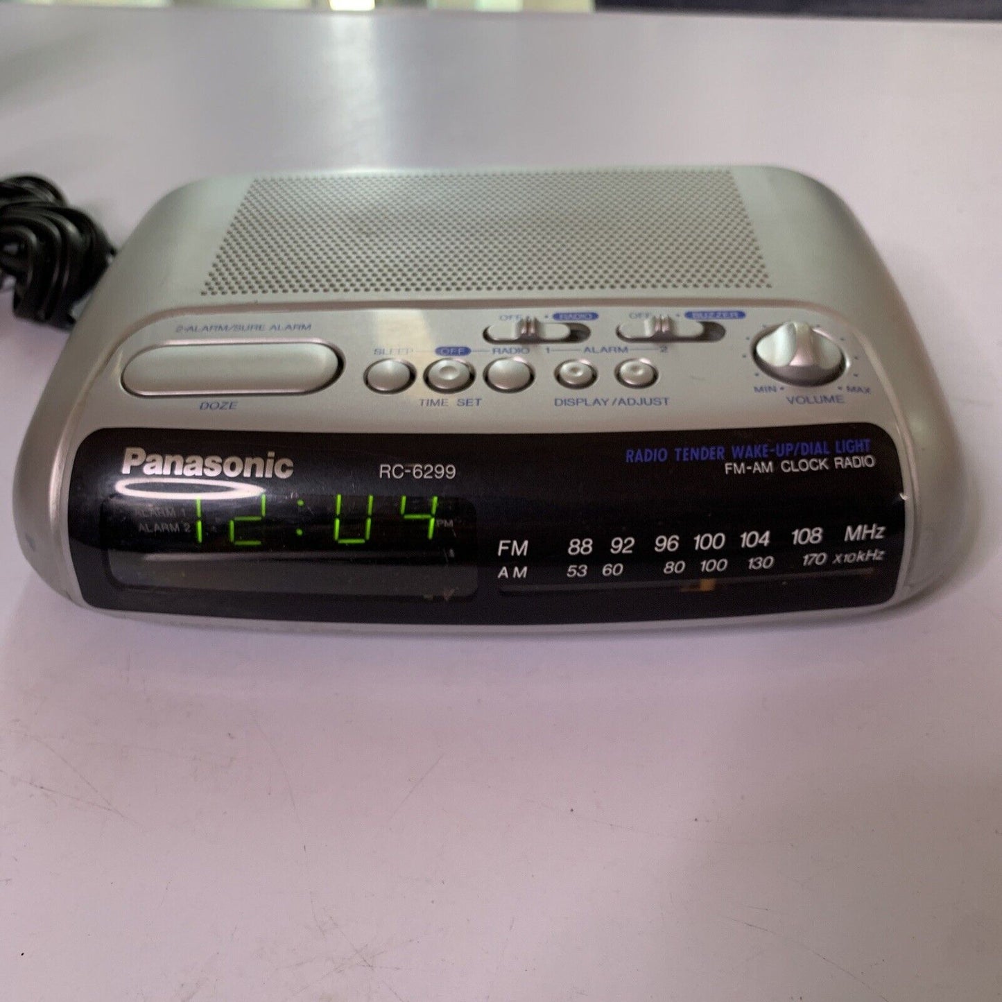 Panasonic Radio Snooze Alarm Clock RC-6299 Vintage Retro
