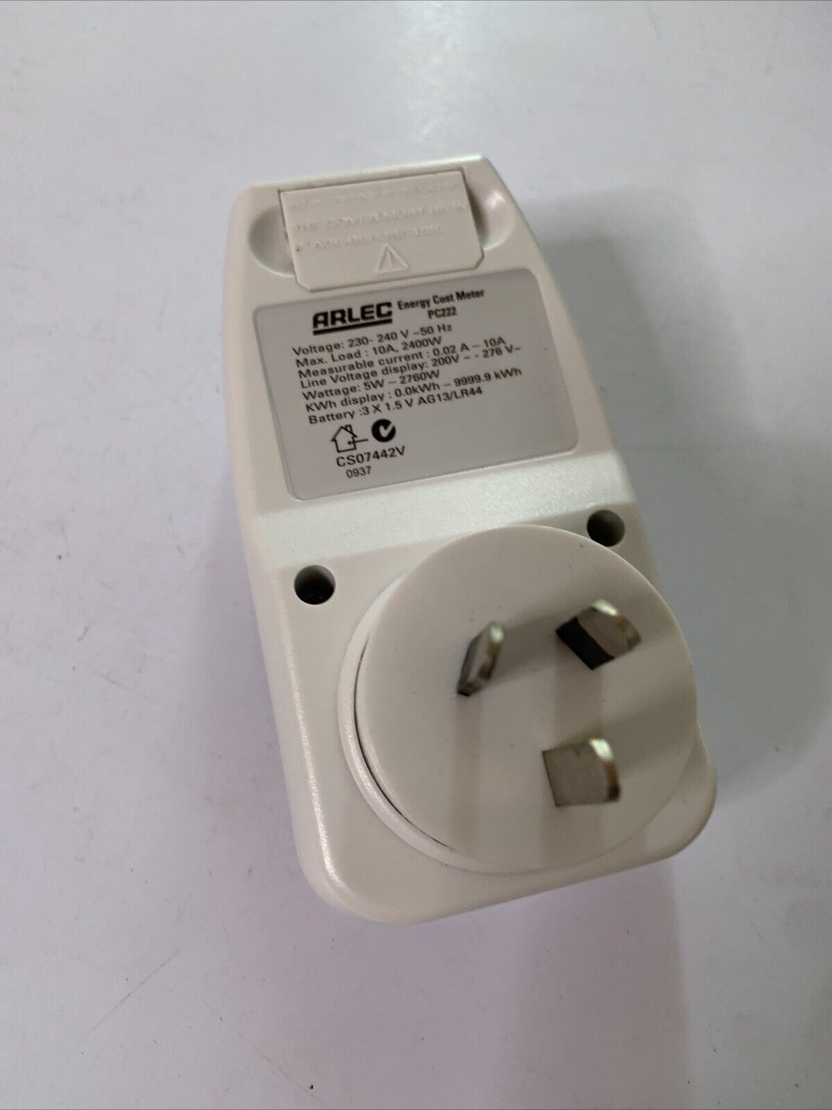 Arlec PC222 LCD Electrical Energy Cost Meter Monitor