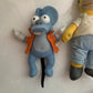 5x The Simpsons Figurines Homer Bart Itchy Radioactive Action Figure Plush Toy