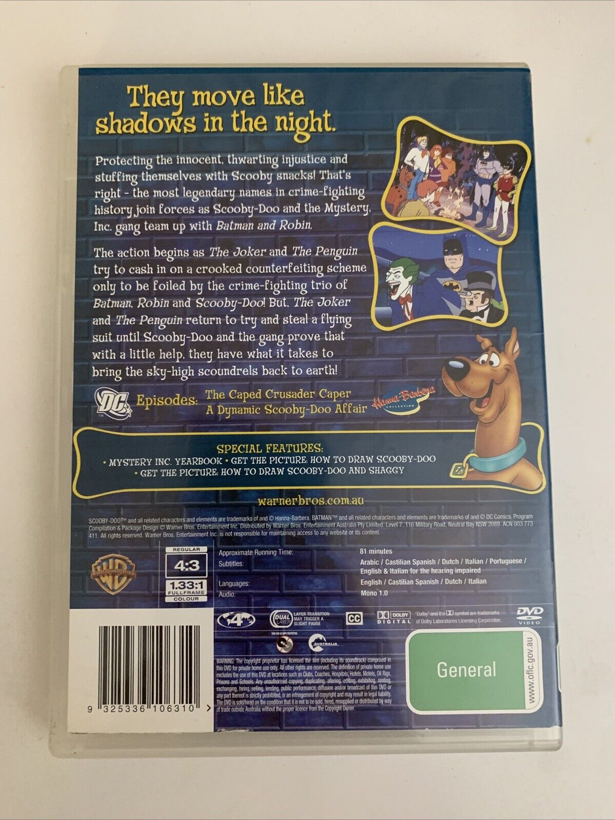 Scooby Doo Meets Batman (DVD, 2010) Animation Region 4