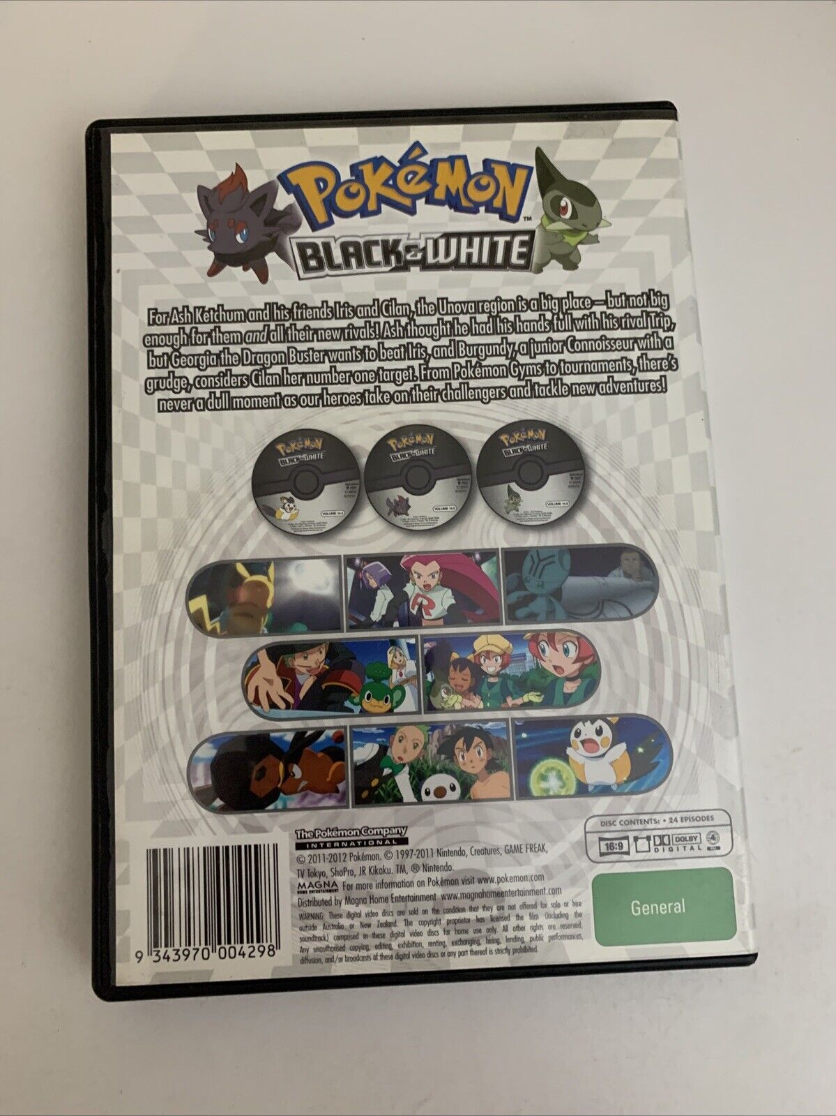 Pokemon Black & White : Season 14 Collection 2 (DVD, 2011, 3-Disc) Region 4