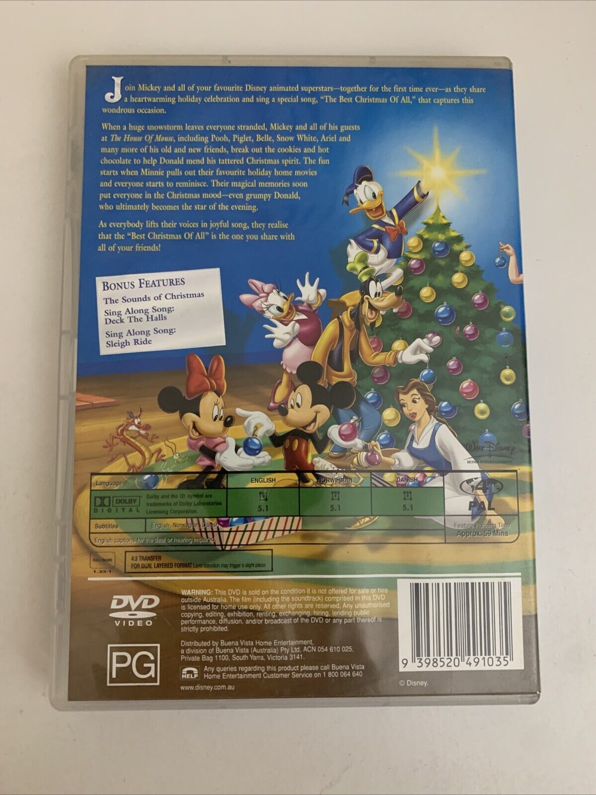 Mickey's Magical Christmas (DVD, 2001) Disney Animated Film Region 4